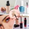 2 Pcs Handheld Acrylic Makeup Palette, Foundation Mixing Palette Nail Art Manicure Tray Clear Cosmetic Mixing Tray Apply for Foundation Eye Shadow Lipsticks Blending view 3