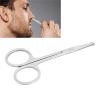 Mrisata Stainless Steel Round Nose Hair Scissors Rounded Tip Safe Clean Beauty Scissors for Nose Eyebrows Eyelashes Men Facial Hair Trimming view 2