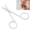 Mrisata Stainless Steel Round Nose Hair Scissors Rounded Tip Safe Clean Beauty Scissors for Nose Eyebrows Eyelashes Men Facial Hair Trimming view 4