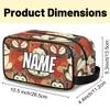 Zestdesign Custom Cute Cats Makeup Bag with Name Personalized Waterproof Toiletry Bags Customized Retro Animals Cosmetic Bag for Women Men view 3