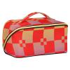sanluoli Buffalo Plaid Red Yellow Violet Gradient Makeup Bag with dividers stylish Cosmetic Bag For Women Travel-Size Accessories view 1