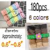 180Pcs Small Hair Ties Elastics Bands Mini Hair Styling Accessories Moranti Color Tiny Hair Scrunchies Accessories Preschool Little Girls Ponytail Holders Hair Ropes Rubber No Damage Bands view 2