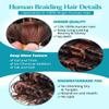 100g 3 Bundles/Pack Ombre Honey Blonde Brown Human Braiding Hair for Boho Braids 24 Inch Curly Boho Hair for Braiding Knotless 12A Deep Wave Bulk Bohemian Color P4/30 view 4
