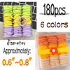 180Pcs Small Pastel Hair Ties Elastics Bands Mini Hair Styling Accessories Macaron Color Tiny Hair Scrunchies Accessories Preschool Little Girls Ponytail Holders Hair Ropes Rubber No Damage Bands view 2