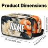 Zestdesign Custom Peony Flower Makeup Bag with Name Personalized Waterproof Toiletry Bags Customized Classical Floral Cosmetic Bag for Women Men view 3