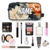 Zestdesign Custom Peony Flower Makeup Bag with Name Personalized Waterproof Toiletry Bags Customized Classical Floral Cosmetic Bag for Women Men view 4