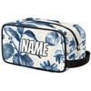 Zestdesign Custom Vintage Sunflower Makeup Bag with Name Personalized Waterproof Toiletry Bags Customized Blue Floral Cosmetic Bag for Women Men view 1