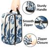 Zestdesign Custom Vintage Sunflower Makeup Bag with Name Personalized Waterproof Toiletry Bags Customized Blue Floral Cosmetic Bag for Women Men view 2
