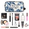 Zestdesign Custom Vintage Sunflower Makeup Bag with Name Personalized Waterproof Toiletry Bags Customized Blue Floral Cosmetic Bag for Women Men view 4