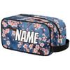 Zestdesign Custom Flowering Cherry Makeup Bag with Name Personalized Waterproof Toiletry Bags Customized Pink Flower Cosmetic Bag for Women Men view 1