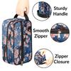 Zestdesign Custom Flowering Cherry Makeup Bag with Name Personalized Waterproof Toiletry Bags Customized Pink Flower Cosmetic Bag for Women Men view 2