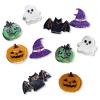 10 Pack Halloween Hair Clips - Assorted Pumpkin Ghost Bat Witch Acrylic Snap Barrettes for Costume Party Favors, Girls Women Kids view 1