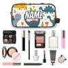 Zestdesign Custom Funny Dinosaurs Makeup Bag with Name Personalized Waterproof Toiletry Bags Customized Green Plant Leaf Cosmetic Bag for Women Men view 4