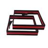 2 Piece Set Black and Red Striped Design Modern Square Hair Clips Decorative Hair Band Holders view 2