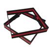 2 Piece Set Black and Red Striped Design Modern Square Hair Clips Decorative Hair Band Holders view 4