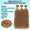 100g 3 Bundles/Pack Honey Blonde Human Braiding Hair for Boho Braids 20 Inch Curly Boho Hair for Braiding Knotless 12A Deep Wave Bulk Bohemian Color 27 view 2