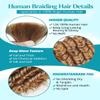 100g 3 Bundles/Pack Honey Blonde Human Braiding Hair for Boho Braids 20 Inch Curly Boho Hair for Braiding Knotless 12A Deep Wave Bulk Bohemian Color 27 view 4