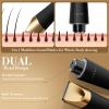 Bikini Trimmer for Women, Flyant 2 in 1 Electric Shaver for Women, Pubic Hair Trimmer Waterproof IPX7 with LED, Bikini Razor for Leg Arm Underarm Bikini Area, Christmas Gifts for Her - Black Gold view 2