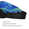 The Starry Night of 's Art Moisture Wicking Running Headband for Women Elastic Wide Head Bands for Women's Hair for Yoga Gym Volleyball Cycling view 3