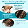 100g 3 Bundles/Pack Ombre Honey Blonde Human Braiding Hair for Boho Braids 20 Inch Curly Boho Hair for Braiding Knotless 12A Deep Wave Bulk Bohemian Color P1B/27 view 4