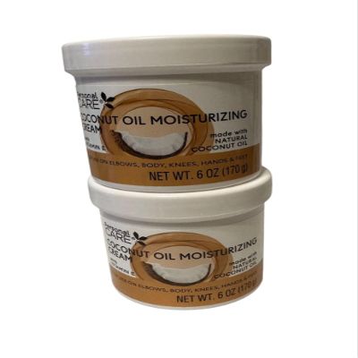 2 Pack-Coconut Oil Vitamin E Personal Care Moisturizing Body Cream Dry Skin 6 oz
