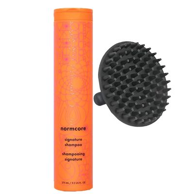 Amikaa Norm Core Signature Shampoo 9.2 oz with Scalp Shampoo Brush  Everyday Moisturizing Cleanser for All Hair Types