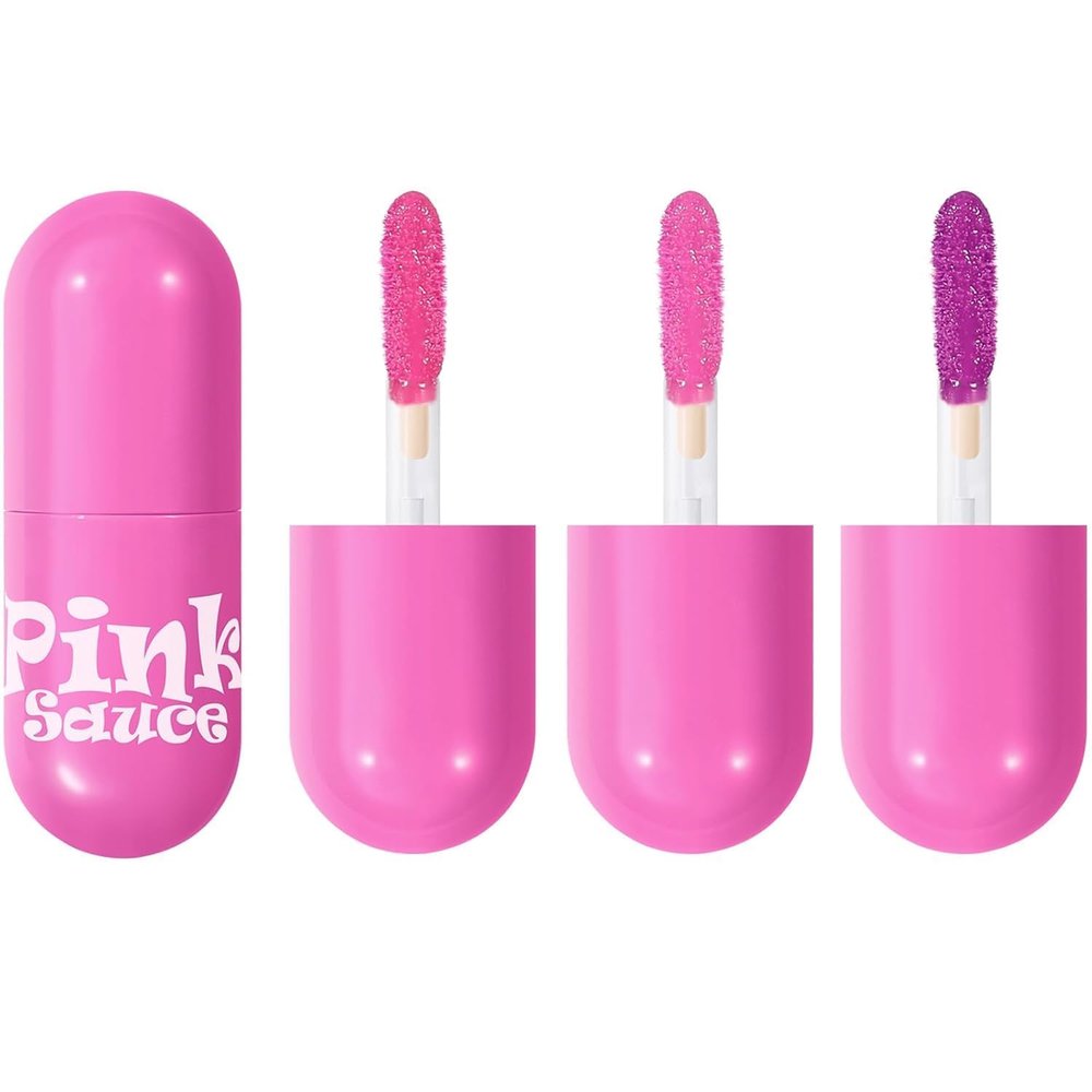 AKARY 3 PCS Mirror Lipstick Set, High Pigment Non-stick Smooth Lip Stain, Non-Smudge Long-lasting Wear Not Fade Lip Gloss for Elegant Pink Water Lip Makeup