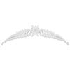 14K Gold Luxe Camellia Crown Headdress, Hypoallergenic Moissanite Hair Accessory, Ideal Gift for Banquet Evening or Special Woman (Style 113.5 * 2.5cm*25g) view 1