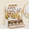 Anylady Bathroom Organizers and Storage, Makeup Organizer (Sturdy Durable Attractive), Ideal for Vanity, Countertop, Counter, Perfume, Skincare, Cabinet, Cosmetic, Dresser Organizer (Gold) view 2