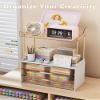 Anylady Bathroom Organizers and Storage, Makeup Organizer (Sturdy Durable Attractive), Ideal for Vanity, Countertop, Counter, Perfume, Skincare, Cabinet, Cosmetic, Dresser Organizer (Gold) view 4