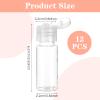 12 PCS Travel Size Empty Sample Containers with Flip Cap, 15ml/0.5oz Clear Plastic Mini Travel Bottles Make up Sample Containers Tiny Squeeze Bottles for Emollient Water Shampoo Shower Gel Lotion view 2