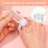 12 PCS Travel Size Empty Sample Containers with Flip Cap, 15ml/0.5oz Clear Plastic Mini Travel Bottles Make up Sample Containers Tiny Squeeze Bottles for Emollient Water Shampoo Shower Gel Lotion view 4