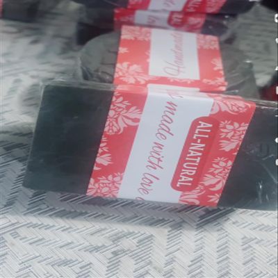 Natural Activated Charcoal Soap Bar with Turmeric, Goat Milk, Shea Butter, Cocoa Butter, Almond, Eucalyptus.