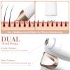 Bikini Trimmer for Women, 2 in 1 Electric Shaver for Women, Pubic Hair Trimmer Waterproof IPX7 with LED, Bikini Razor for Leg Arm Underarm Bikini Area, Pull Bows Gift Box for Friends - Shell White view 2