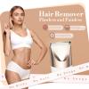 Bikini Trimmer for Women, 2 in 1 Electric Shaver for Women, Pubic Hair Trimmer Waterproof IPX7 with LED, Bikini Razor for Leg Arm Underarm Bikini Area, Pull Bows Gift Box for Friends - Shell White view 3