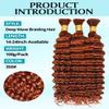 100g 3 Bundles/Pack Dark Ginger Human Braiding Hair for Boho Braids 16 Inch Curly Boho Hair for Braiding Knotless 12A Deep Wave Bulk Bohemian Color 350 view 2