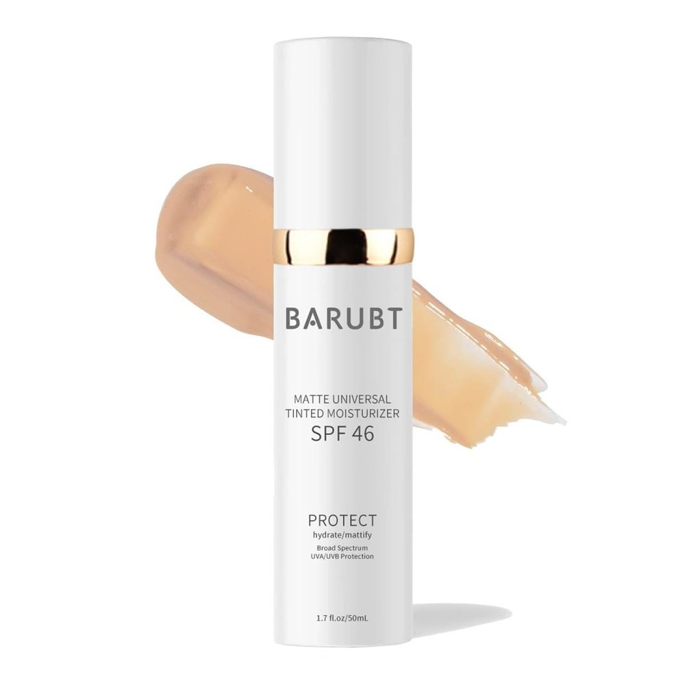 Tinted Facial Moisturizer with SPF 46, Face Sunscreen & Moisturizer Hydrating Skin Care, Vegan Squalane