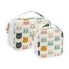 Clear Makeup Bag Approved Clear Travel Toiletry Bag with Zipper Waterproof Organizer Bags Transparent Cosmetic Pouch Traveling 2Pack Colorful Cats view 2