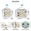 Clear Makeup Bag Approved Clear Travel Toiletry Bag with Zipper Waterproof Organizer Bags Transparent Cosmetic Pouch Traveling 2Pack Colorful Cats view 4