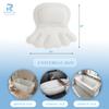 Bath Pillow for Tub | 4D Air Mesh Fabric - Plush Bathtub Pillow for Neck & Back Support, Hot Tub Pillow with 6 Non-Slip Suction Cups | Spa Pillow for Relaxation and Comfort (White). view 4