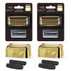OXSITO 2Pack Golden Pro Replacement Foil and Cutters for Babylis FXFS02 Series MetalFX Double Foil Shavers view 1