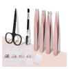 Eyebrow Tweezer Set 6 Pcs Precision Tweezer(Rose Gold 6 pcs set) view 3