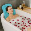 Bath Pillow for Tub | 4D Air Mesh Fabric - Plush Bathtub Pillow for Neck & Back Support, Hot Tub Pillow with 6 Non-Slip Suction Cups | Spa Pillow for Relaxation and Comfort (White). (Full Body Blue) view 1