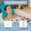 Bath Pillow for Tub | 4D Air Mesh Fabric - Plush Bathtub Pillow for Neck & Back Support, Hot Tub Pillow with 6 Non-Slip Suction Cups | Spa Pillow for Relaxation and Comfort (White). (Full Body Blue) view 4