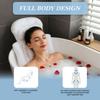 Bath Pillow for Tub | 4D Air Mesh Fabric - Plush Bathtub Pillow for Neck & Back Support, Hot Tub Pillow with 6 Non-Slip Suction Cups | Spa Pillow for Relaxation and Comfort (White). (Full Body White) view 3