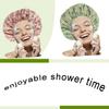 2Pcs Genergy Luxury Satin lined Shower Cap Waterproof Baths Bonnet for Women Reusable Extra Large Double Layers and Reversible Elastic Bath Hair Shower Caps Adjustable view 4
