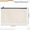 20 Packs Of Blank Canvas Zipper Makeup Bags, Diy Craftable Cosmetic Pouches, Small Pencil Storage Bags view 4