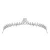 14K Gold Luxe Bridal Tiara Crown, Elegant Moissanite Wedding Hair Headdress, Ultimate Gift for Bride's Special Day & Bridal Party (Style 3(13.7 * 2.5cm*33g)) view 1