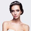 14K Gold Luxe Bridal Tiara Crown, Elegant Moissanite Wedding Hair Headdress, Ultimate Gift for Bride's Special Day & Bridal Party (Style 3(13.7 * 2.5cm*33g)) view 3