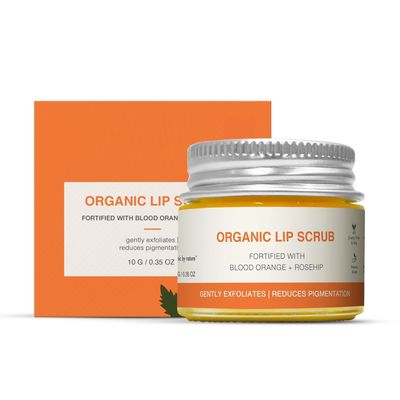 Blood Orange & Rosehip Lip Scrub,10 G | Gentle Exfoliating Scrub For Dark Lips & Pigmentation | Organic Lip Exfoliator For Soft, Smooth, Supple And Luscious Lips|Suitable For Unisex